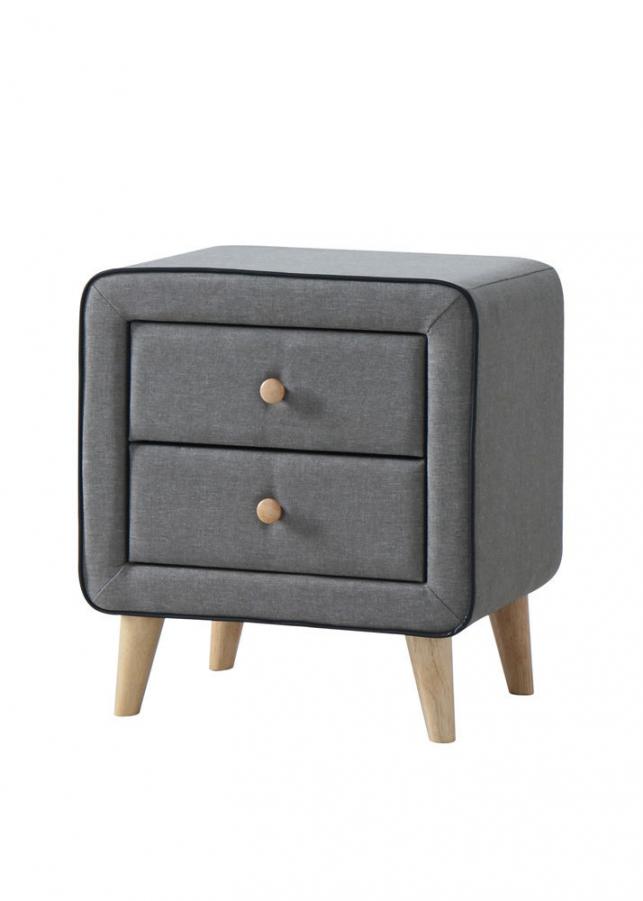 The Artisan Bed Company Oslo Grey Fabric Bedside