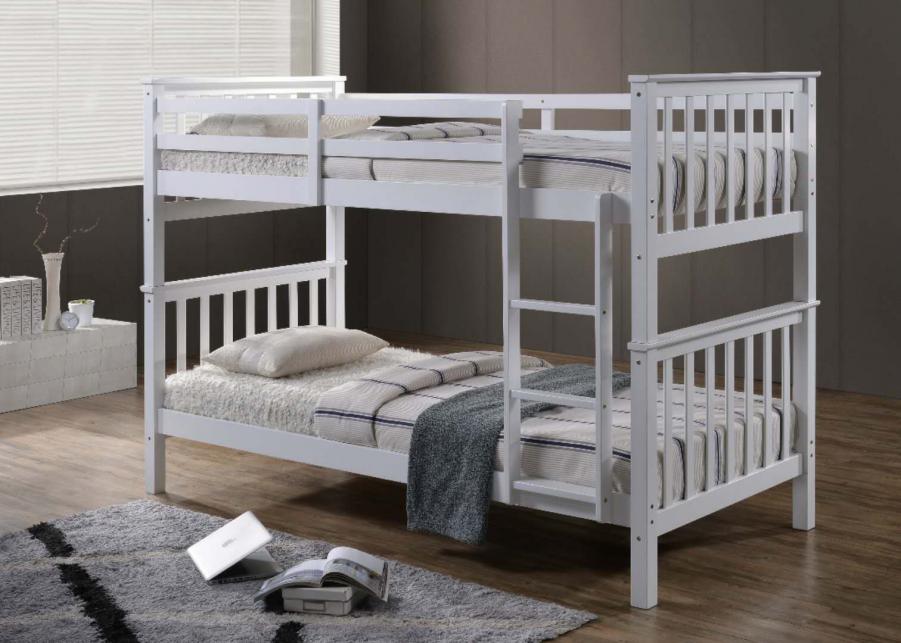 The Artisan Bed Company Alaska White Finish Bunk Bed