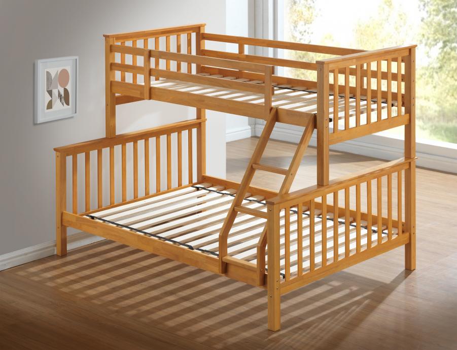 The Artisan Bed Company Juneau Beech Finish Three Sleeper Bunk Bed