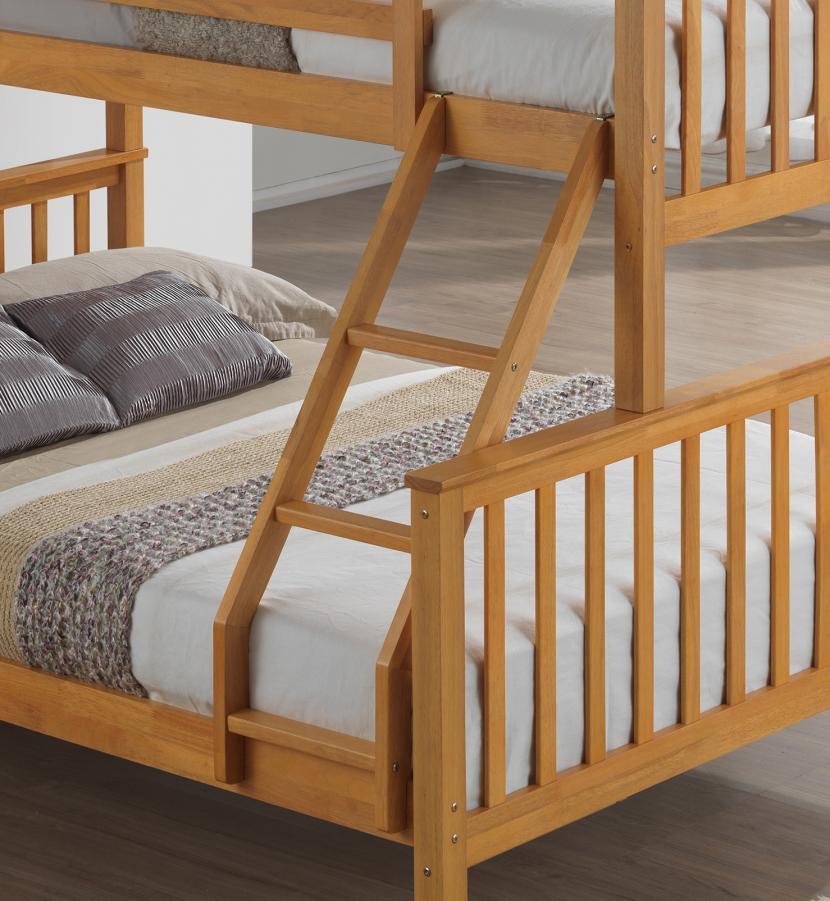 The Artisan Bed Company Juneau Beech Finish Three Sleeper Bunk Bed