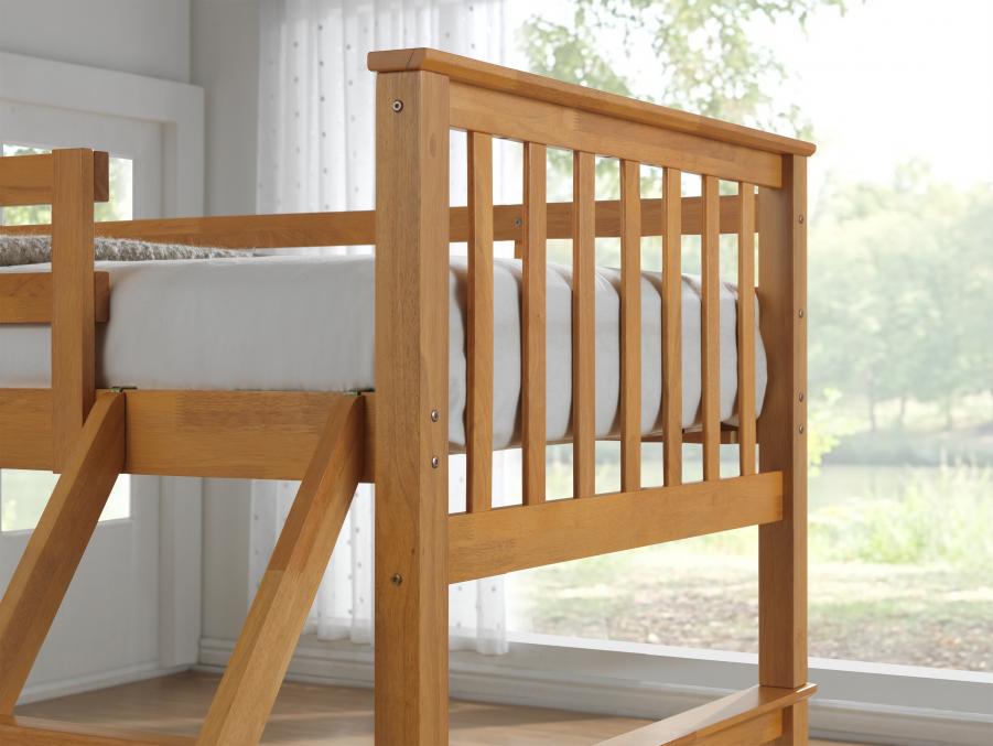 The Artisan Bed Company Juneau Beech Finish Three Sleeper Bunk Bed