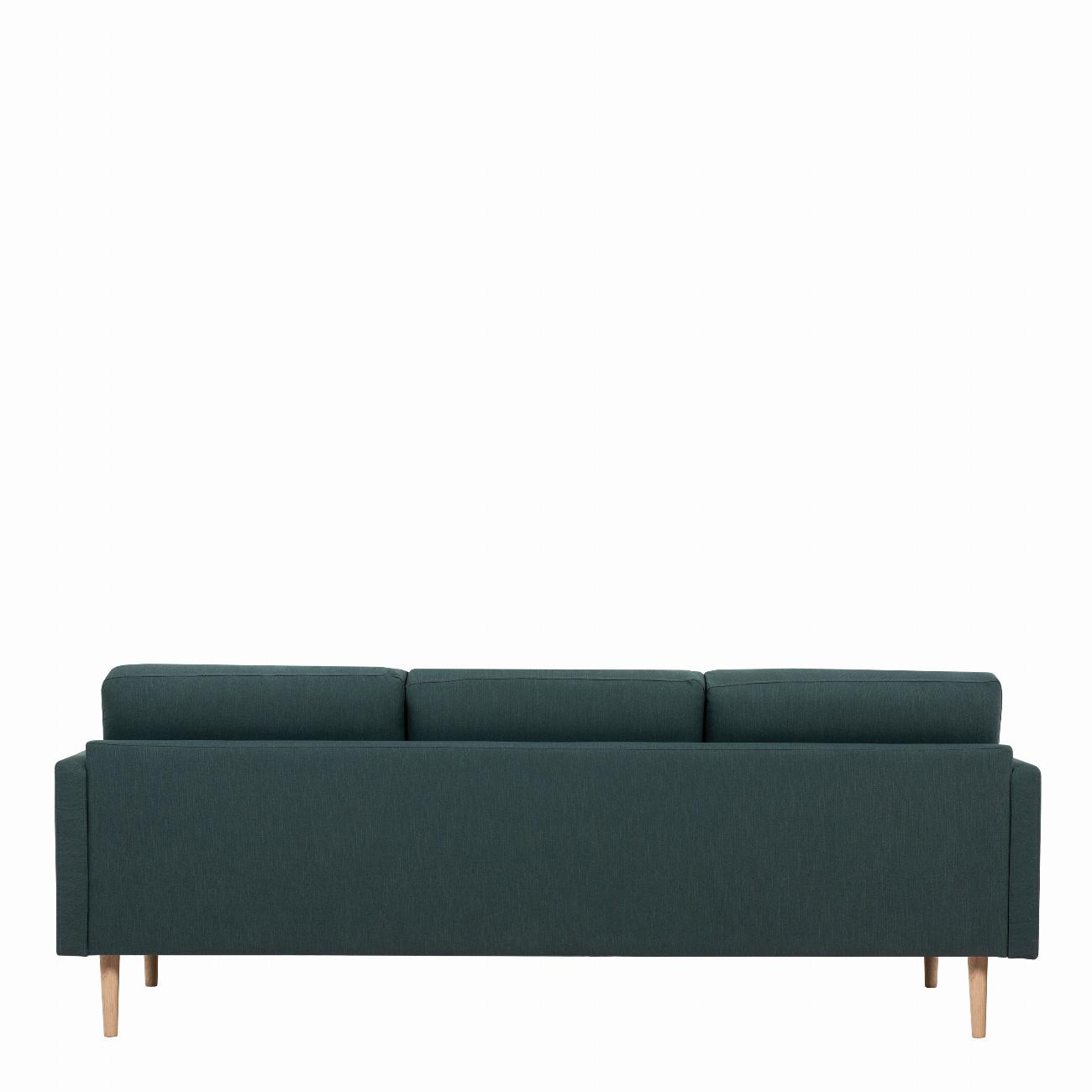 Larvik 3 Seater Sofa - Dark Green, Oak Legs
