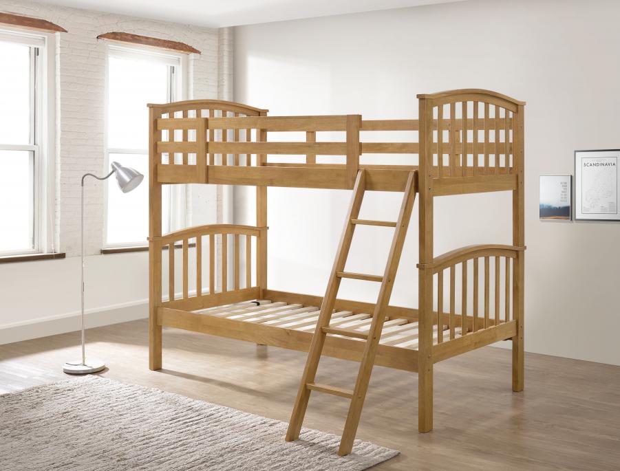 The Artisan Bed Company Anchorage Oak Finish Bunk Bed