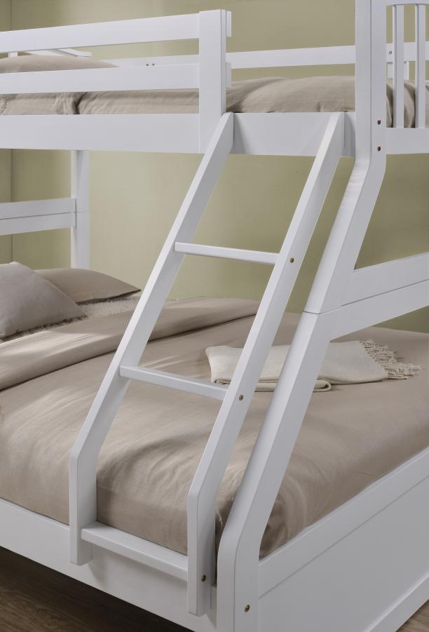The Artisan Bed Company Anchorage White Finish Three Sleeper Bunk Bed