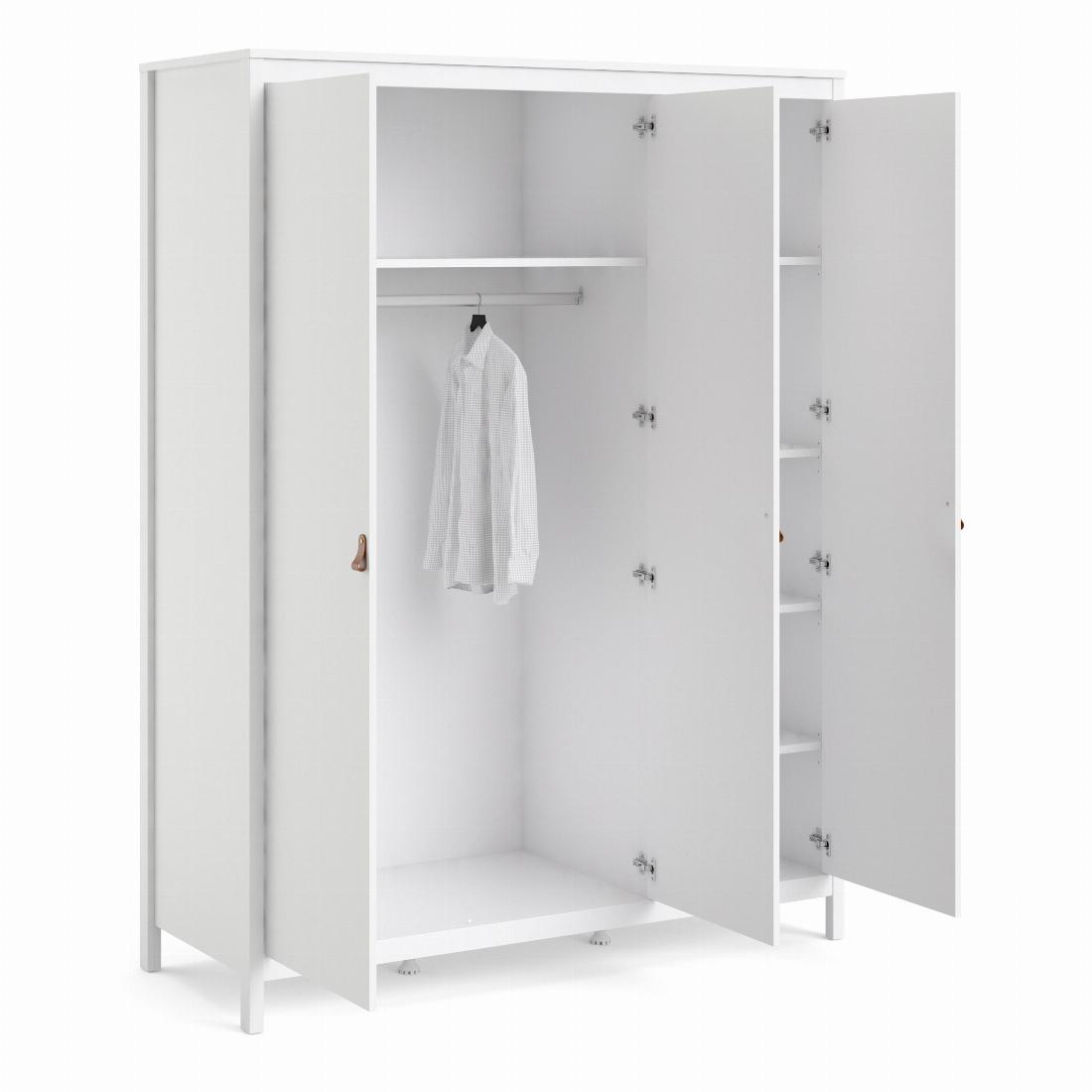 Barcelona Wardrobe with 3 doors in White