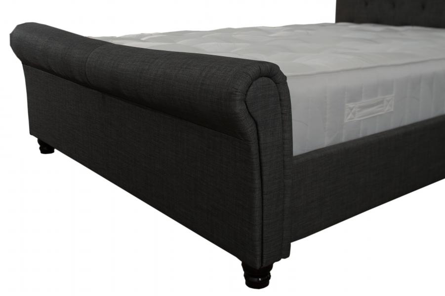 The Artisan Bed Company Rosa Grey Fabric Bed