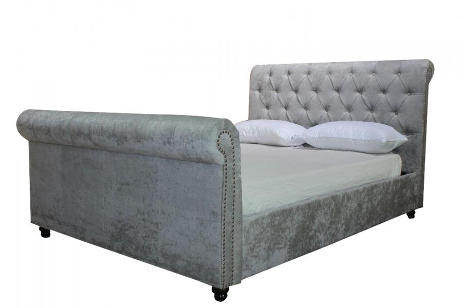 The Artisan Bed Company Rosabella Silver Fabric Bed