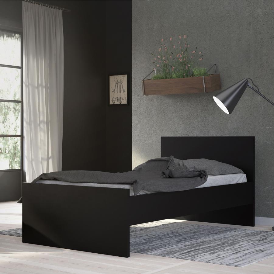 Naia Single Bed 3ft 90 x 190 in Black Matt