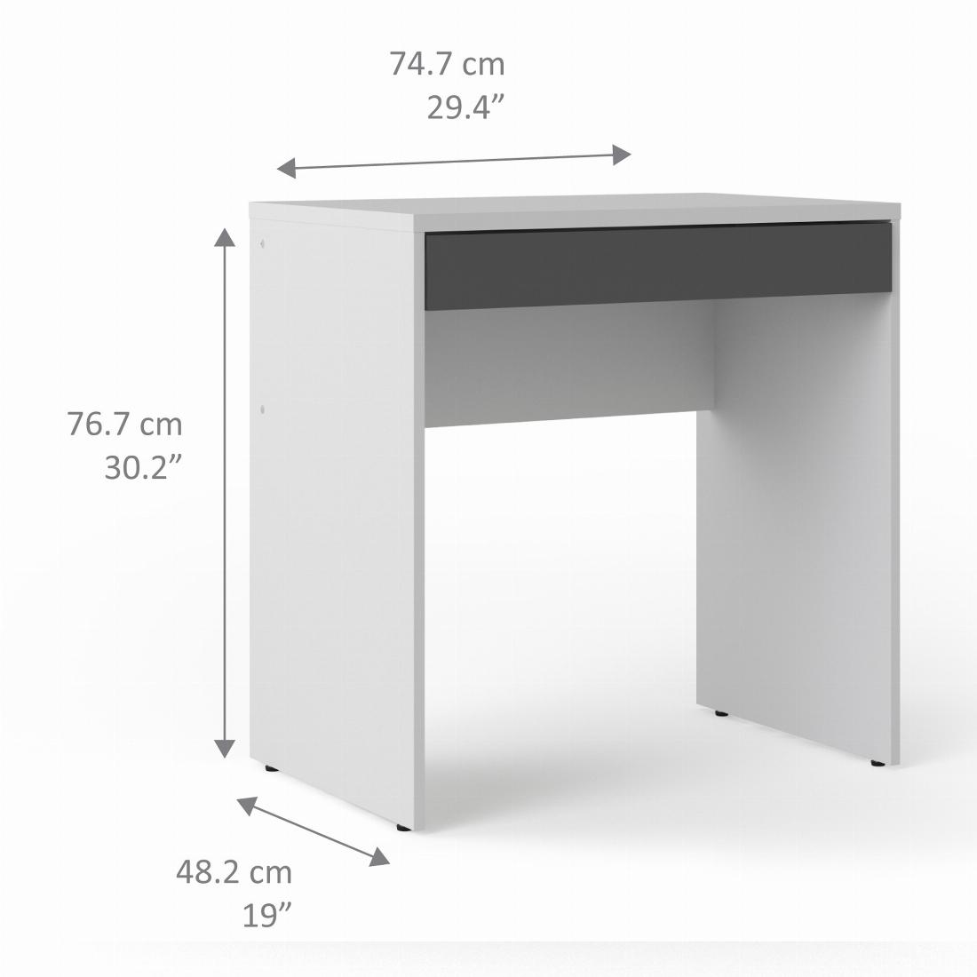 Function Plus Desk White Grey White Grey