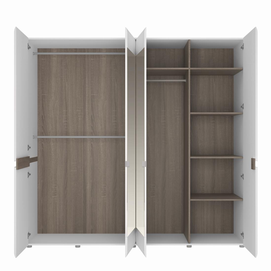 Chelsea Chelsea 4 Door Wardrobe with mirrors and Internal shelving
