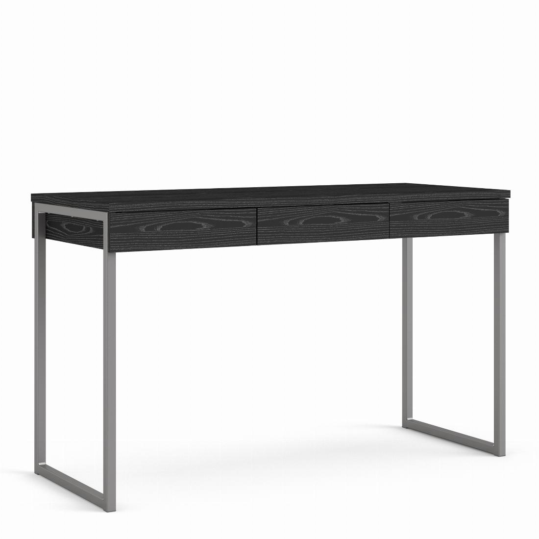 Function Plus Desk 3 Drawers in Black