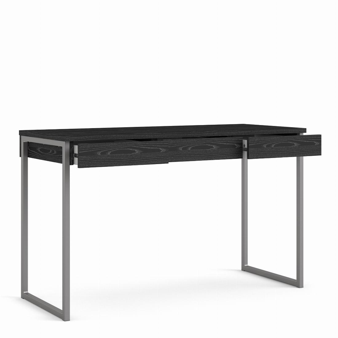 Function Plus Desk 3 Drawers in Black