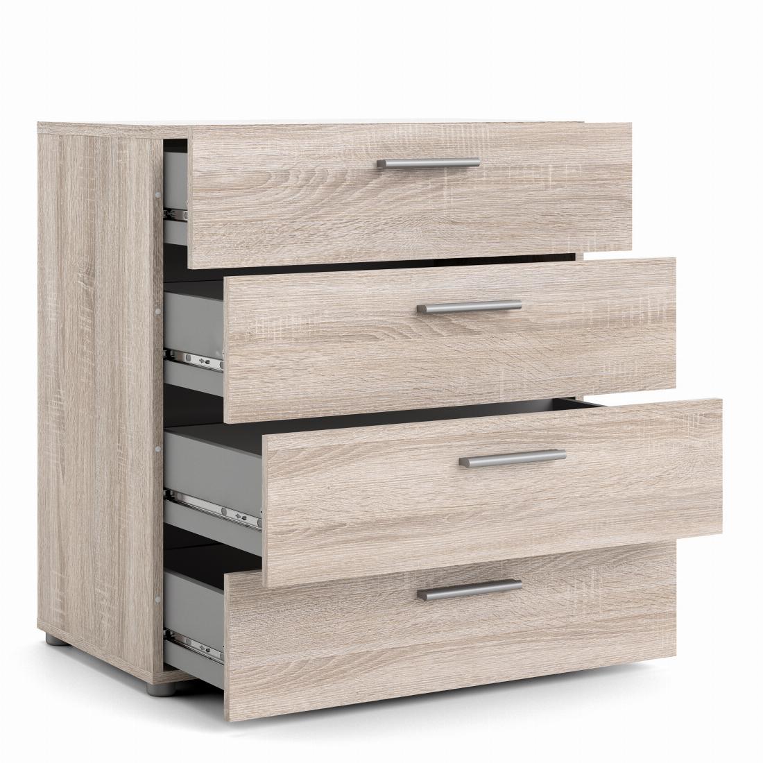 Pepe Chest of 4 Drawers in Truffle Oak
