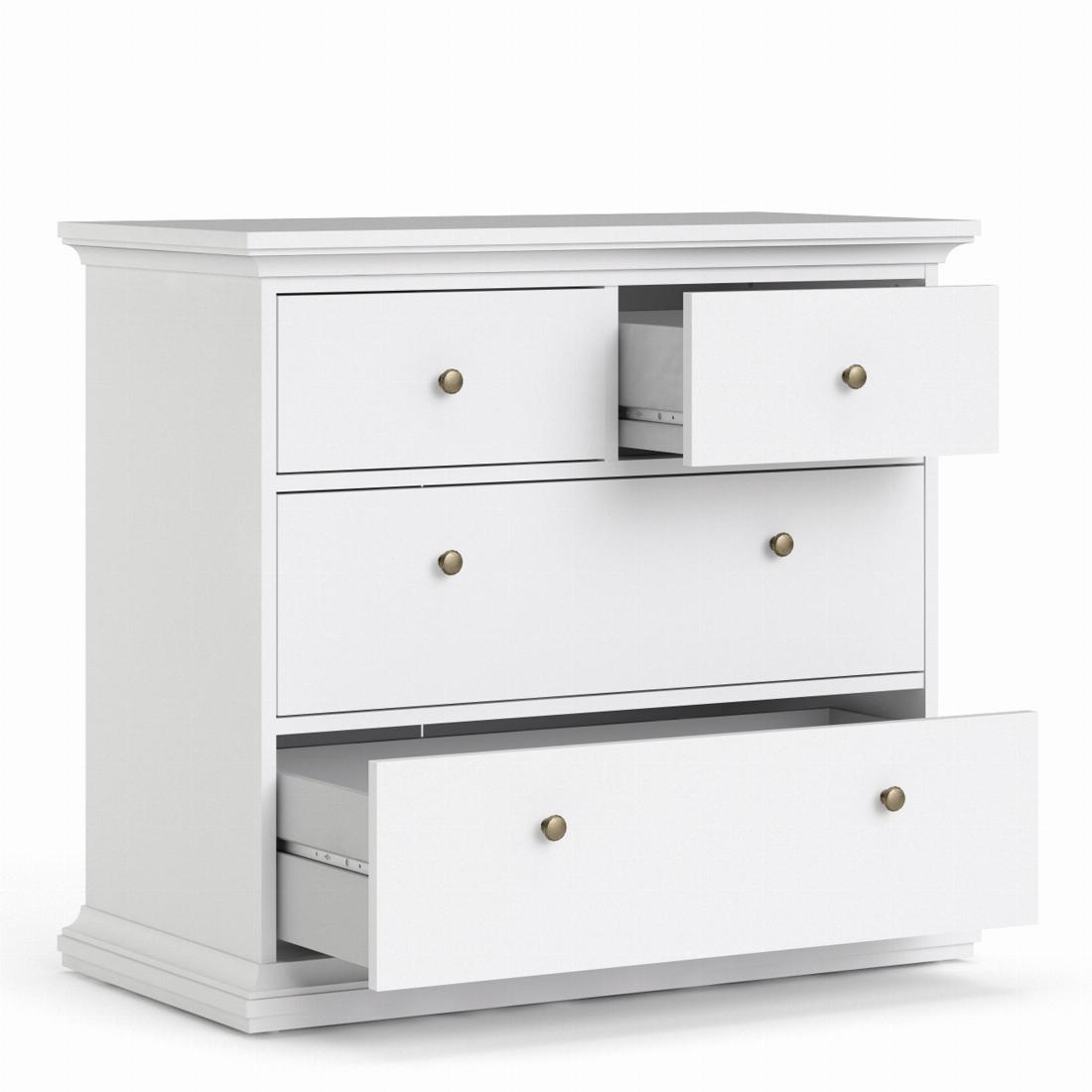 Paris Chest of 4 Drawers in White