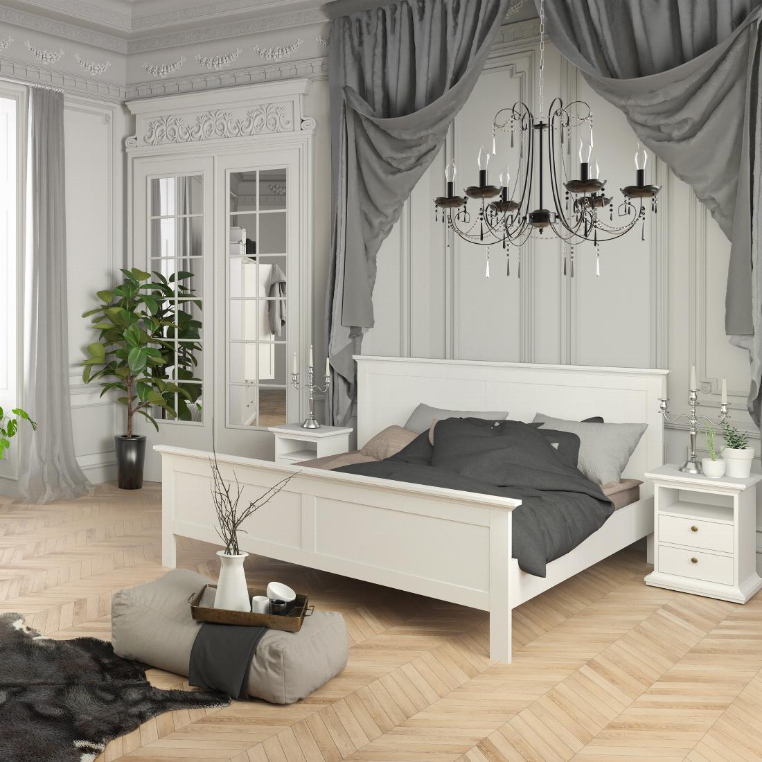 Paris Super King Bed 180 x 200 in White