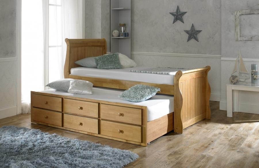 The Artisan Bed Company Oak Finish Captain Guest Bed