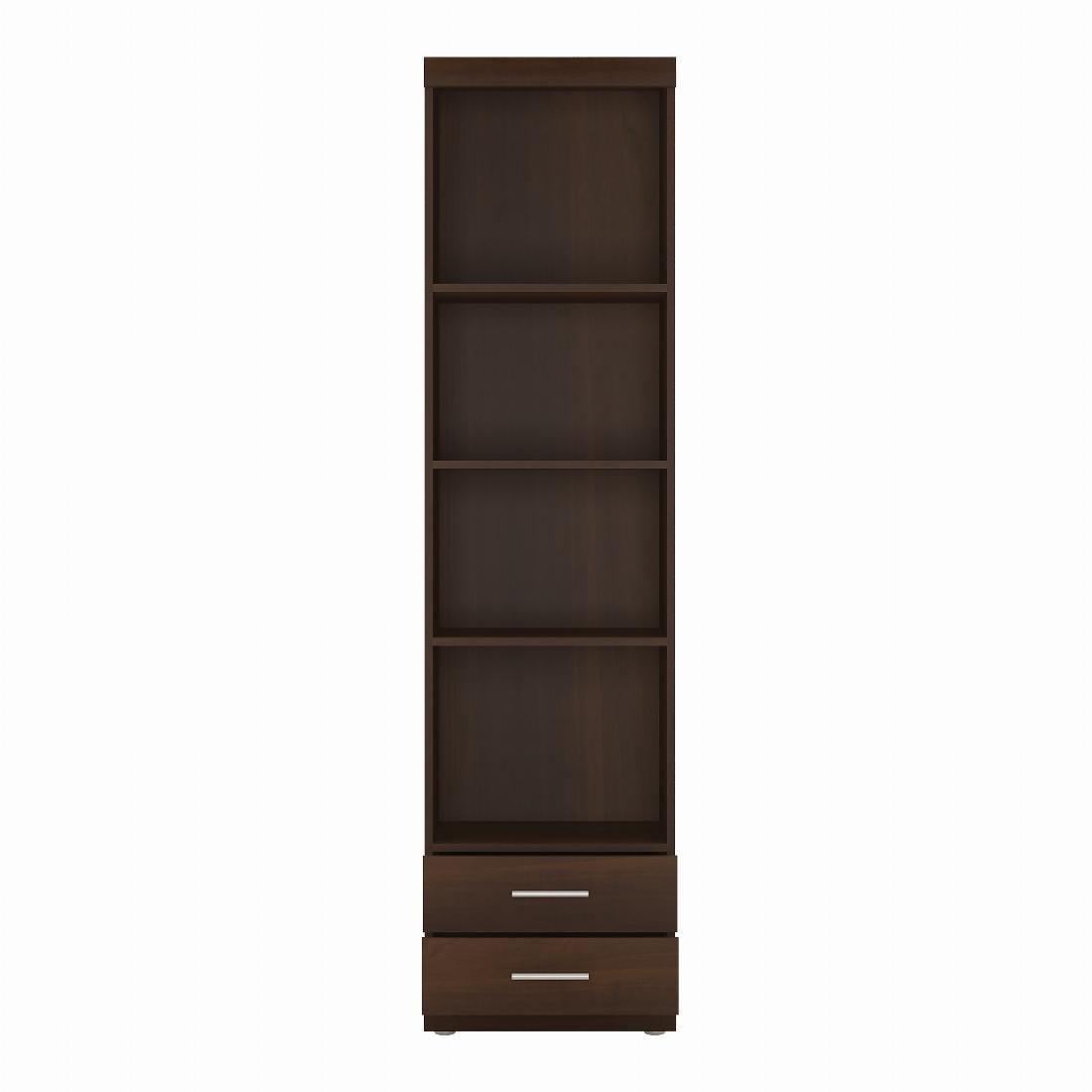Imperial Tall 2 Drawer Narrow Cabinet open shelving