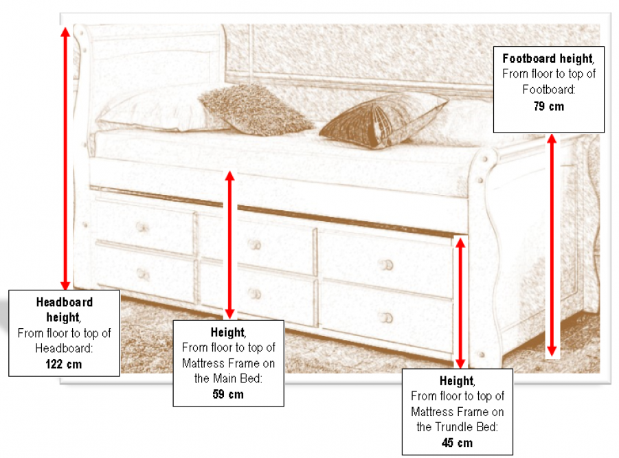 The Artisan Bed Company Oak Finish Captain Guest Bed