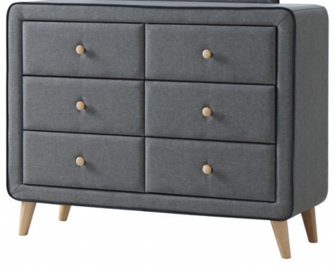 The Artisan Bed Company Oslo Grey Fabric Sideboard Dresser