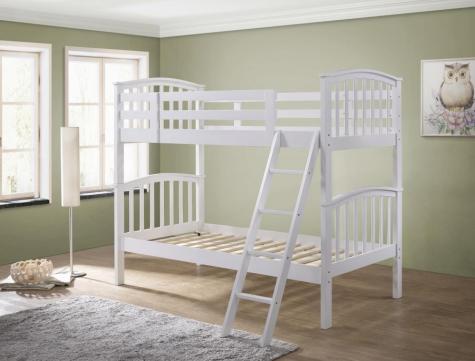 The Artisan Bed Company Anchorage White Finish Bunk Bed with Two Underbed Drawers