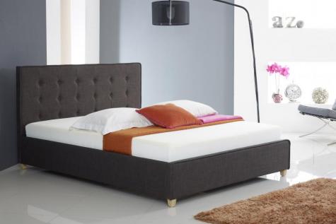 The Artisan Bed Company Roskilde Charcoal Finish Fabric Button Bed